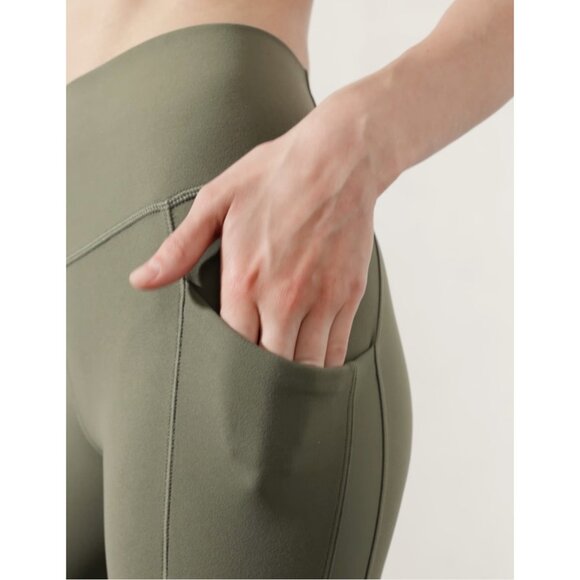 Athleta M Salutation Stash Mesh 7/8 Tight Moss Mesh Medium - Picture 4 of 10